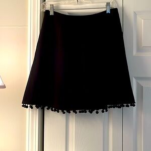 Club Monaco Black Crepe Skirt with embellishments